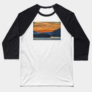 Canada. British Columbia. Islands of Georgia Strait. Sunset. Baseball T-Shirt